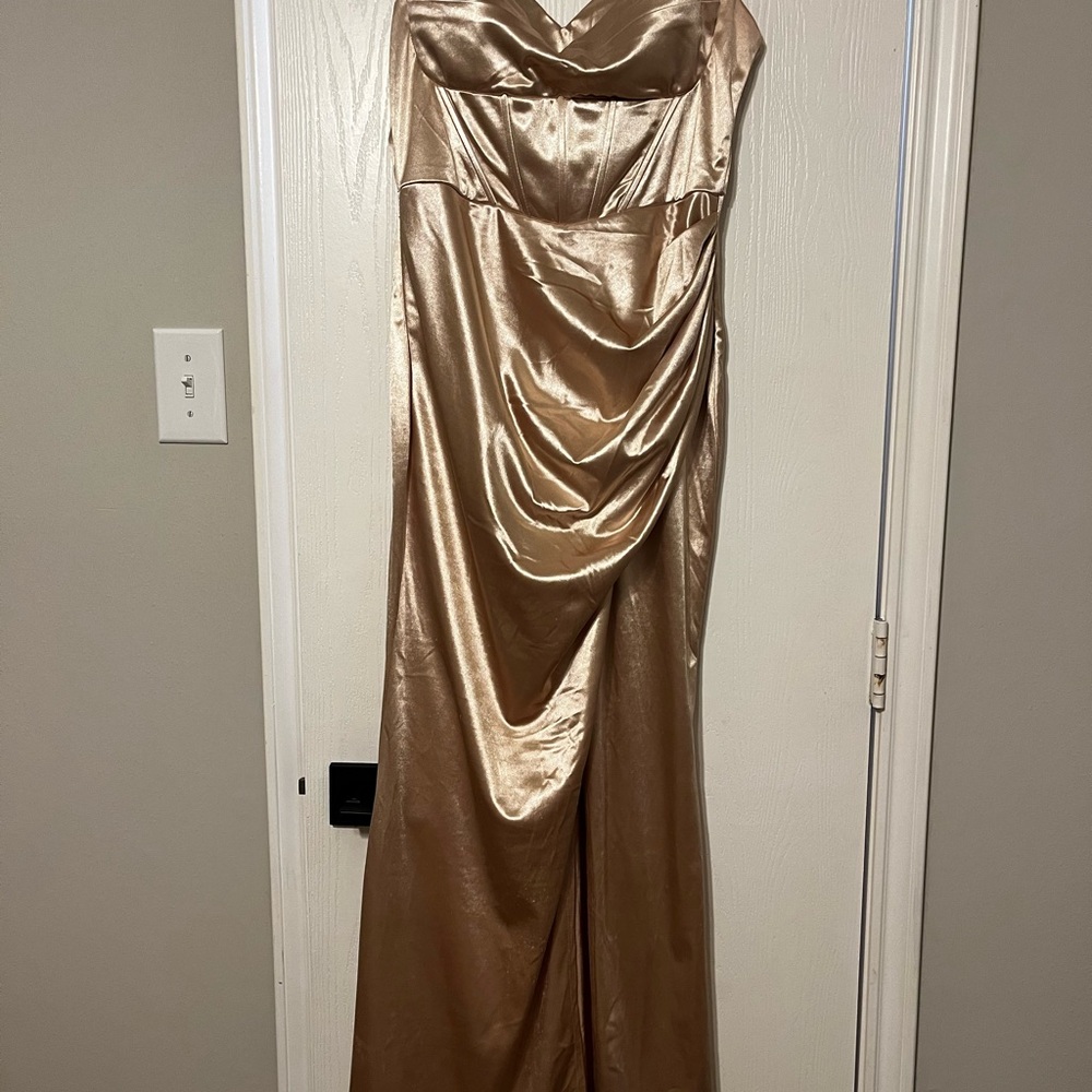 Windsor Gold Satin Wedding Dress